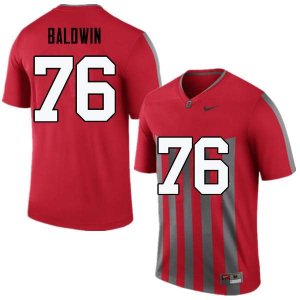 Men's Ohio State Buckeyes #76 Darryl Baldwin Throwback Nike NCAA College Football Jersey July NHW6744QD
